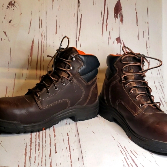 Timberland pro power fit waterproof brown lace up work  boots 12 - Picture 6 of 8